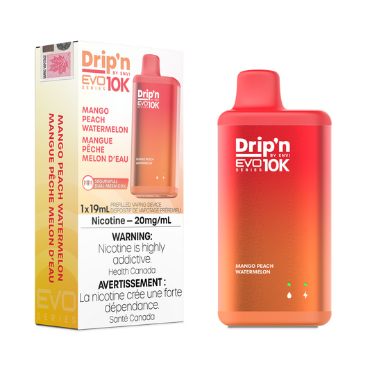 MANGO PEACH WATERMELON - DRIP'N EVO 10K BY ENVI (FEDERAL)