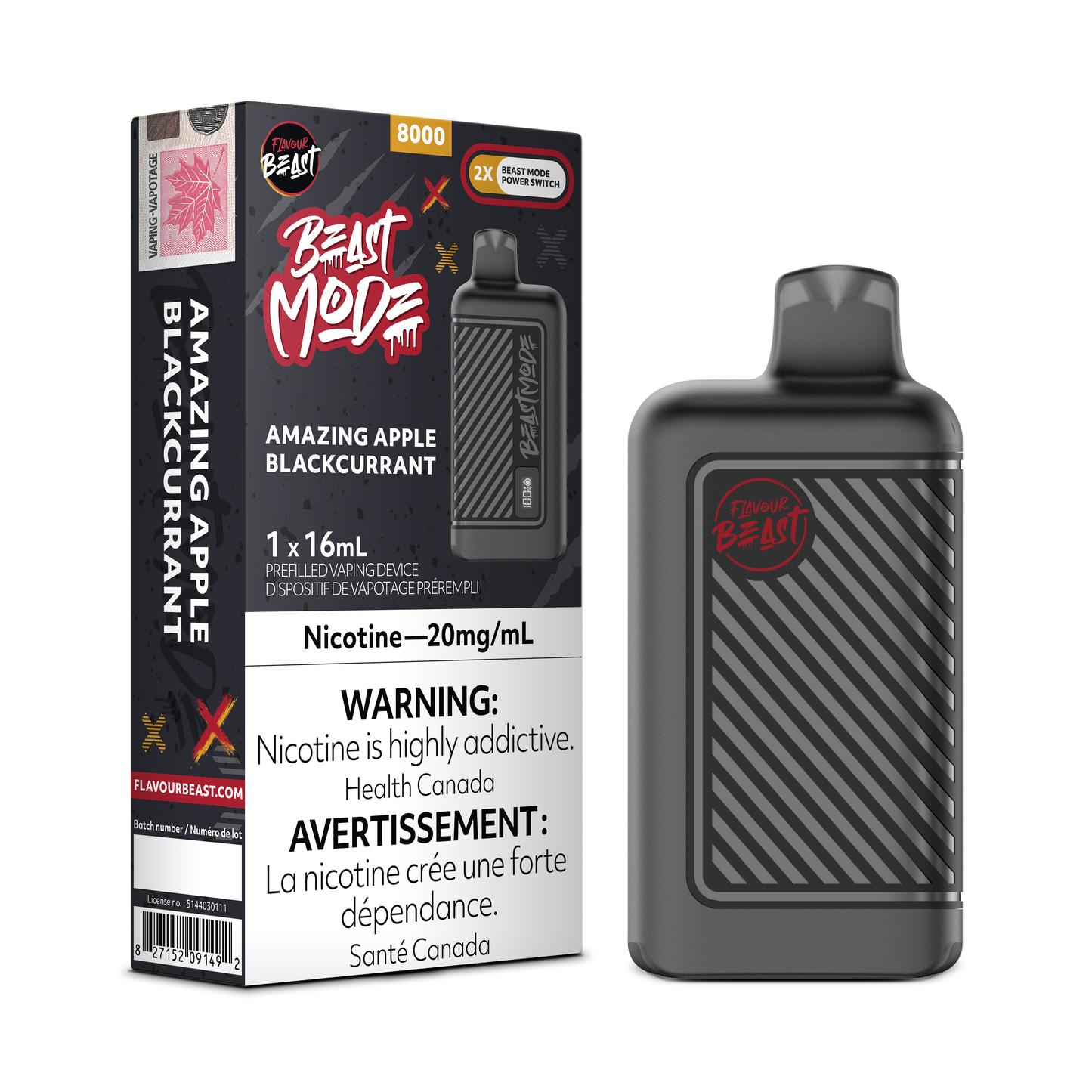 AMAZING APPLE BLACKCURRANT - FLAVOUR BEAST BEAST MODE 8K (ONTARIO)