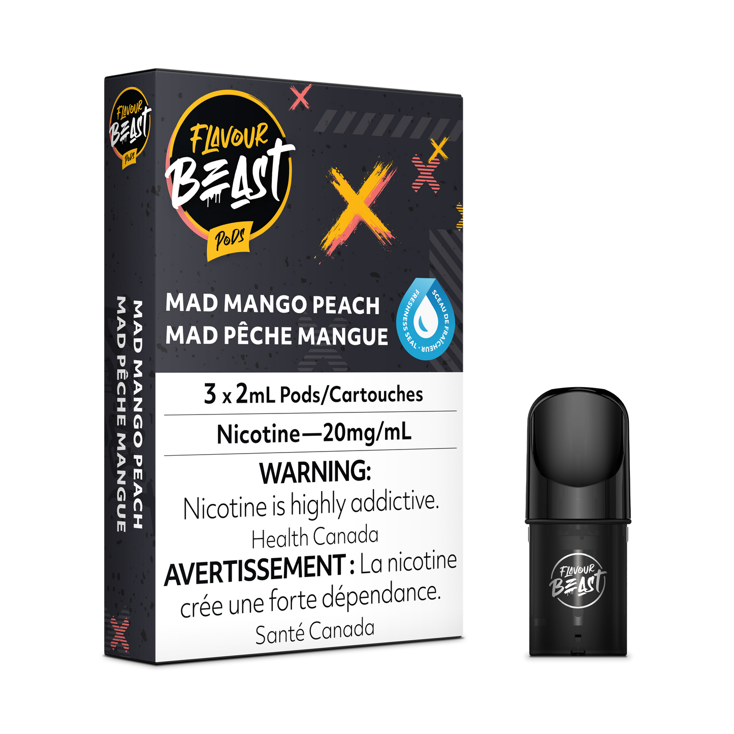 MAD MANGO PEACH - FLAVOUR BEAST PODS (ONTARIO)