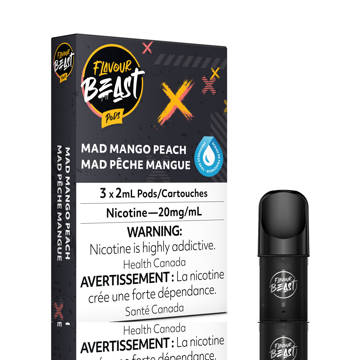 MAD MANGO PEACH - FLAVOUR BEAST PODS (FEDERAL)