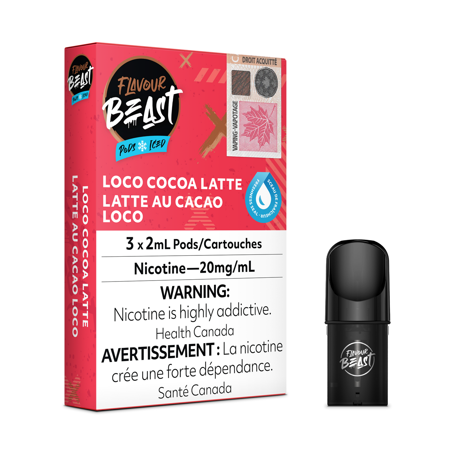 LOCO COCOA LATTE - FLAVOUR BEAST PODS (FEDERAL)