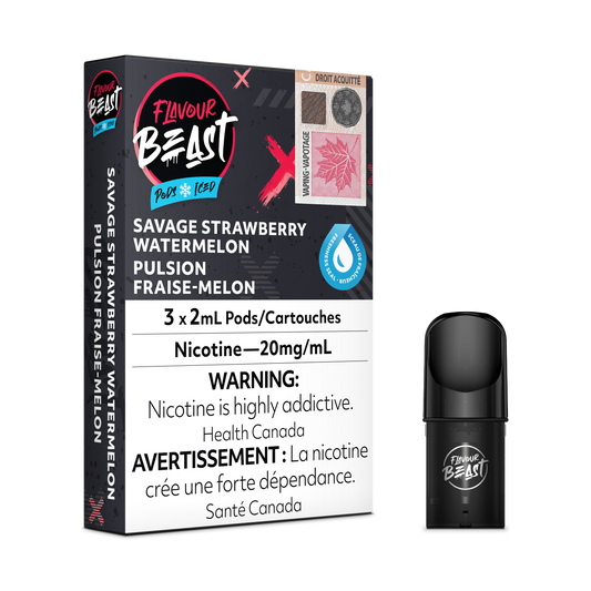 SAVAGE STRAWBERRY WATERMELON - FLAVOUR BEAST PODS (FEDERAL)