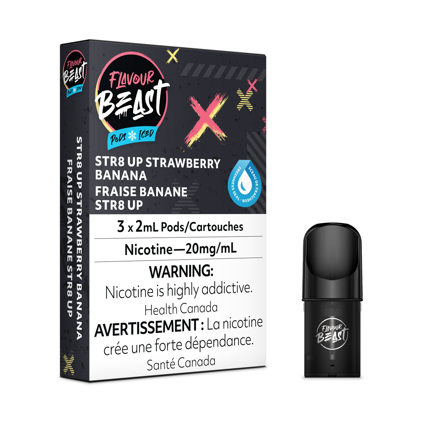 STR8 UP STRAWBERRY BANANA - FLAVOUR BEAST PODS (ONTARIO)