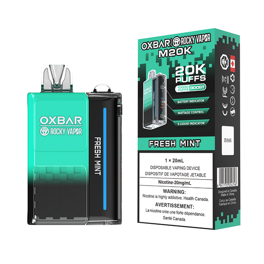 FRESH MINT - OXBAR M20K BY ROCKY VAPOR (ONTARIO)