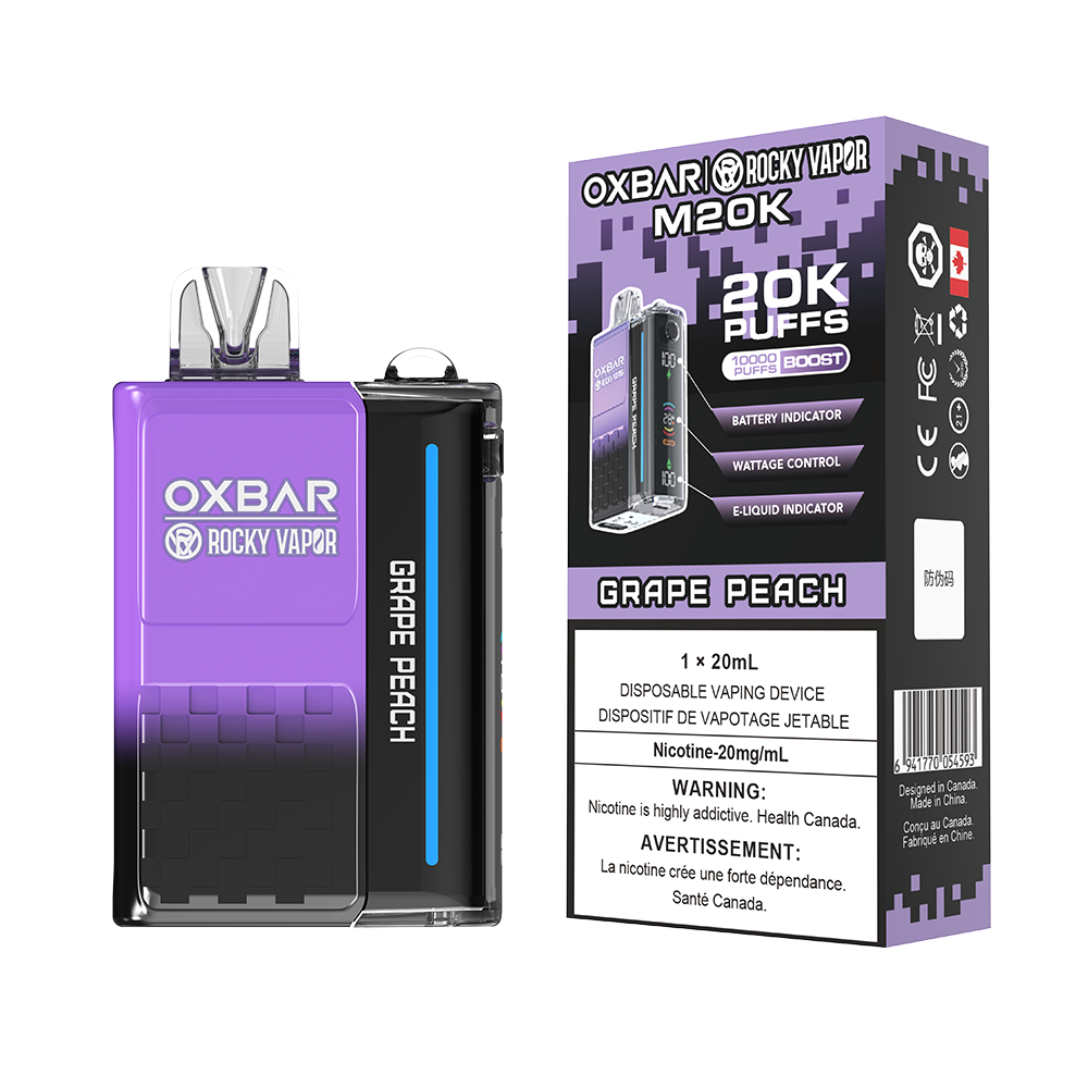 GRAPE PEACH - OXBAR M20K BY ROCKY VAPOR (ONTARIO)