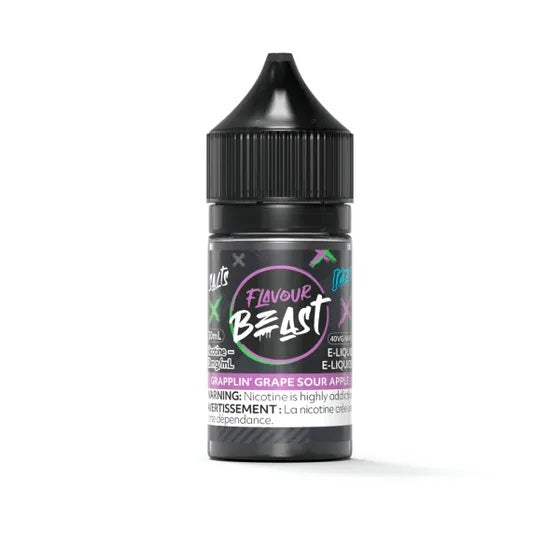 GRAPPLIN' GRAPE SOUR APPLE ICED - FLAVOUR BEAST E LIQUID (30mL) (ONTARIO)