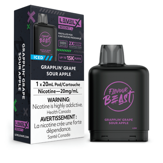 GRAPPLIN' GRAPE SOUR APPLE ICED - LEVEL X FB BOOST (20mL) (ONTARIO)