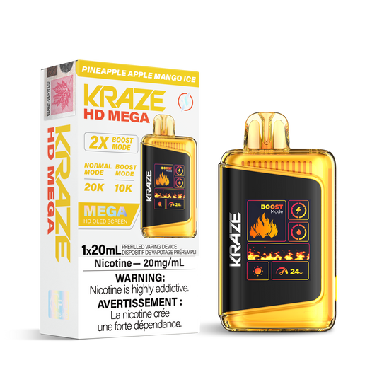 PINEAPPLE APPLE MANGO ICE - KRAZE HD MEGA (FEDERAL)