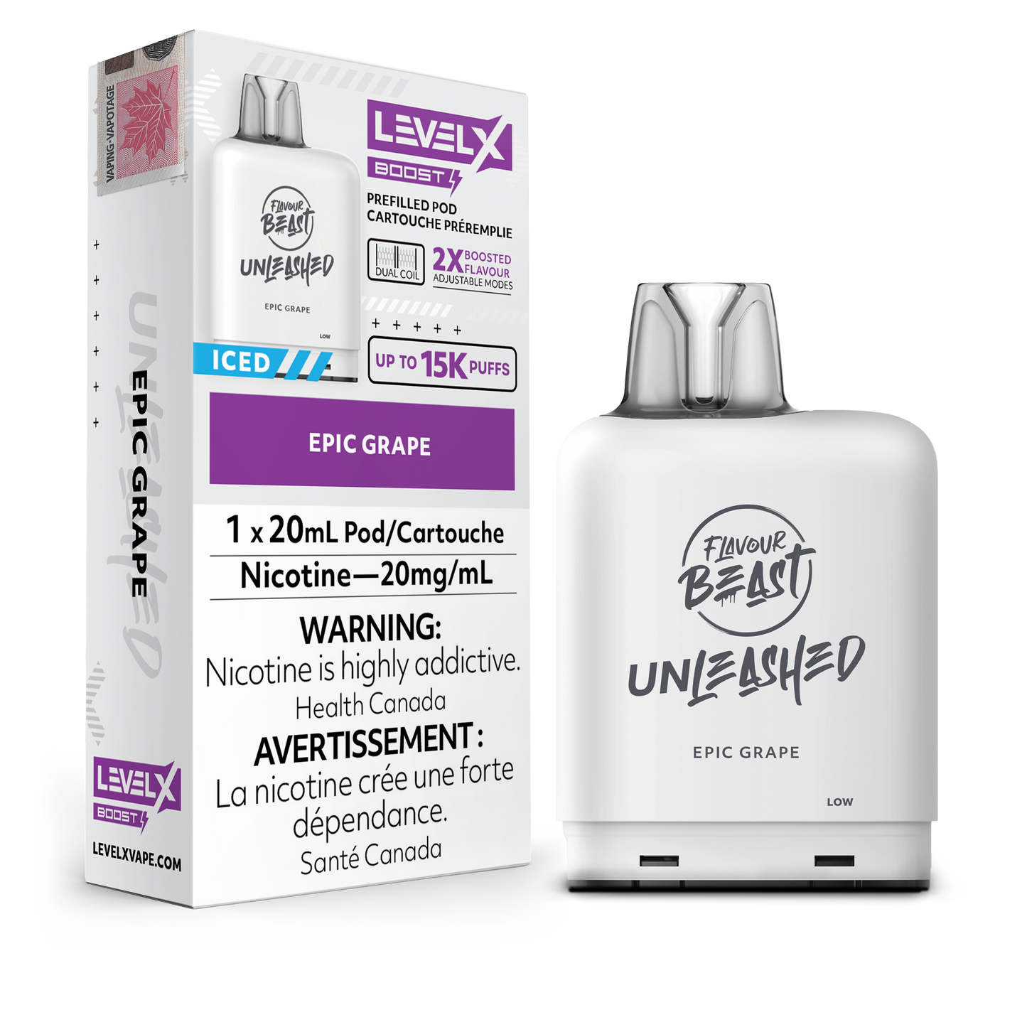 EPIC GRAPE - LLEVEL X FB UNLEASHED BOOST (20mL) (ONTARIO)