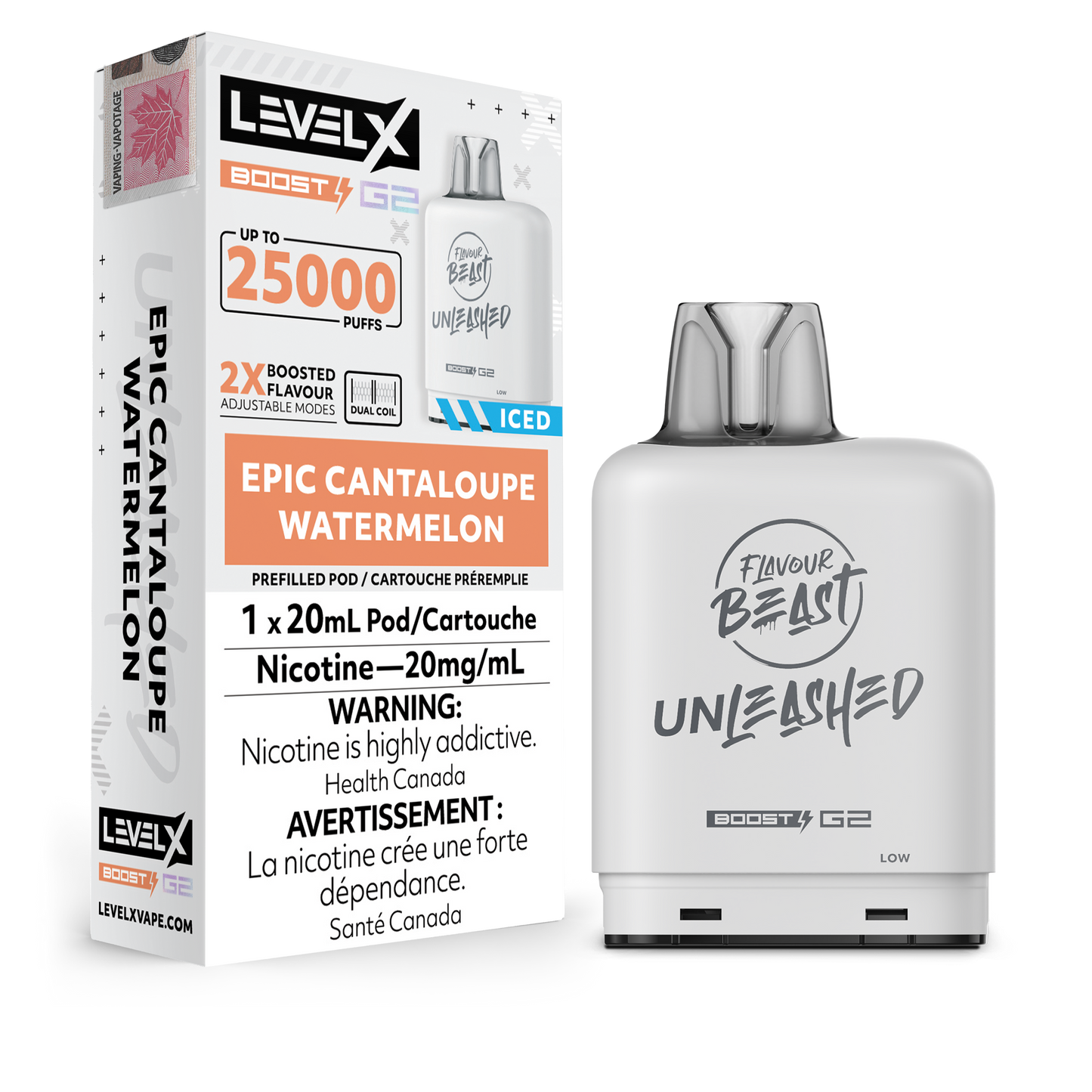 EPIC CANTALOUPE WATERMELON - LEVEL X FB UNLEASHED BOOST (20mL) (ONTARIO)