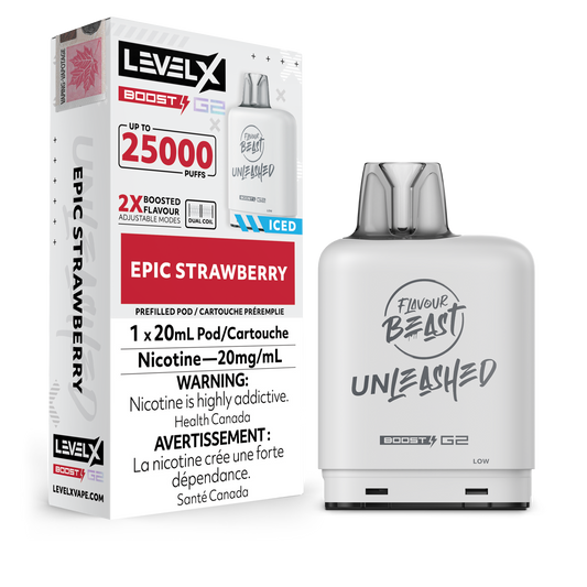 EPIC STRAWBERRY - LEVEL X FB UNLEASHED BOOST (20mL) (ONTARIO)