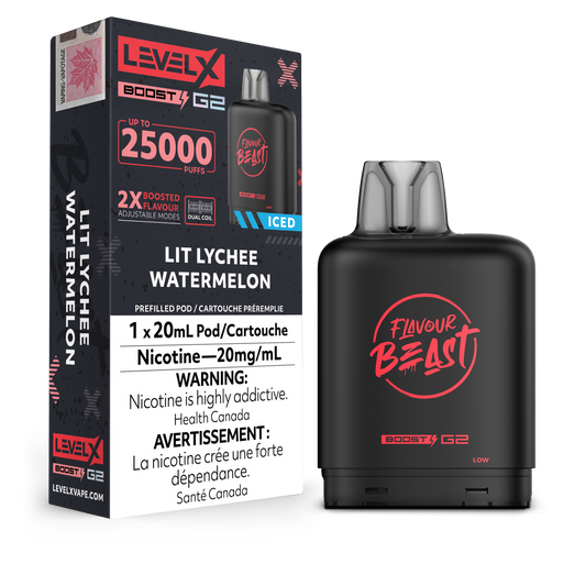 LIT LYCHEE WATERMELON - LEVEL X FB BOOST (20mL) (ONTARIO)