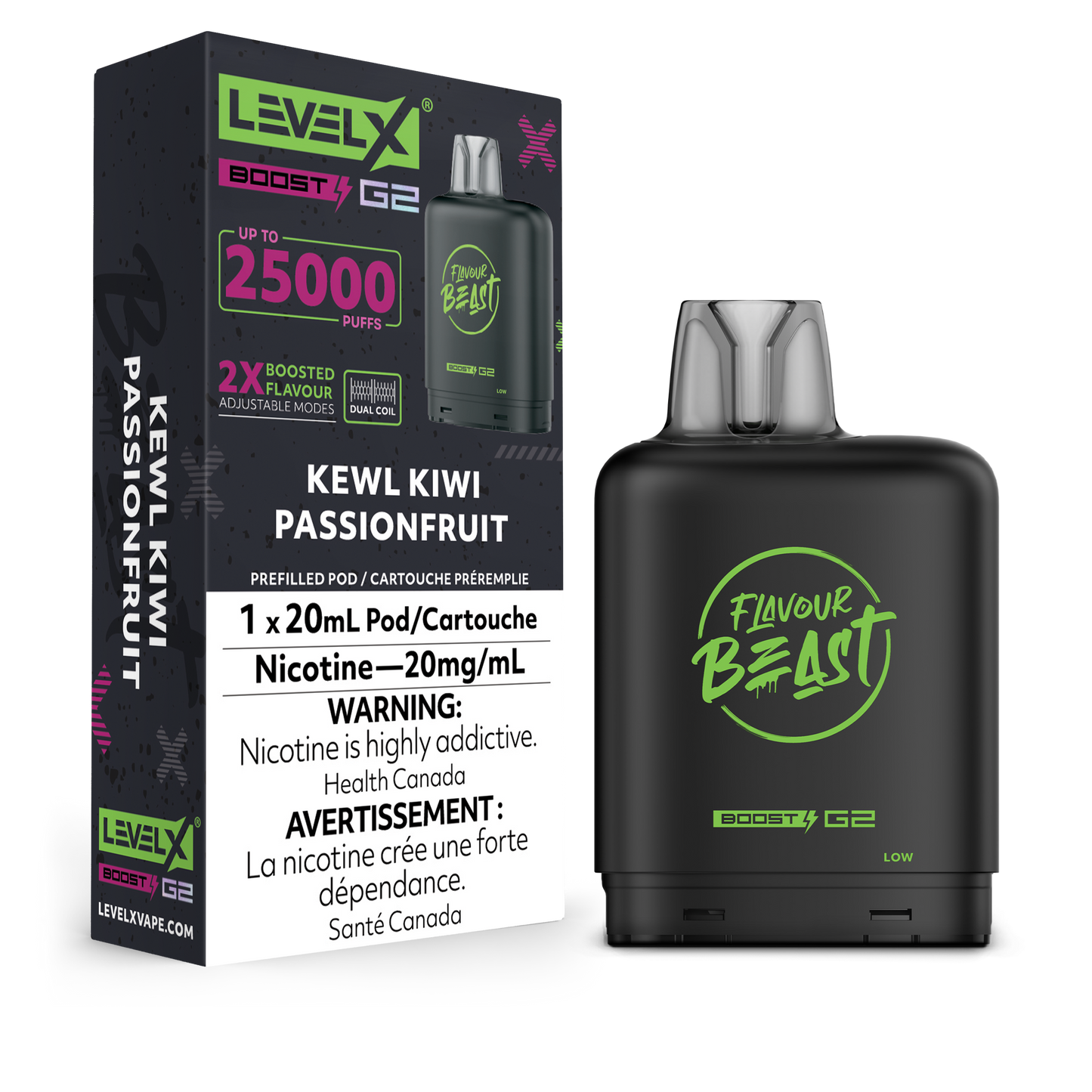 KEWL KIWI PASSIONFRUIT - LEVEL X FB BOOST (20mL) (ONTARIO)