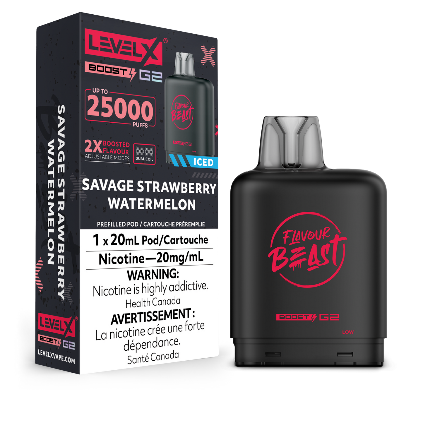 SAVAGE STRAWBERRY WATERMELON - LEVEL X FB BOOST (20mL) (ONTARIO)