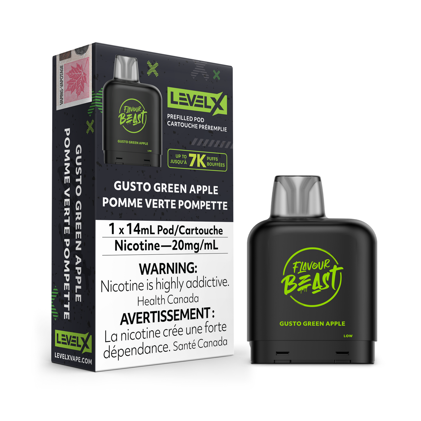 GUSTO GREEN APPLE - LEVEL X FLAVOUR BEAST (14mL) (ONTARIO)