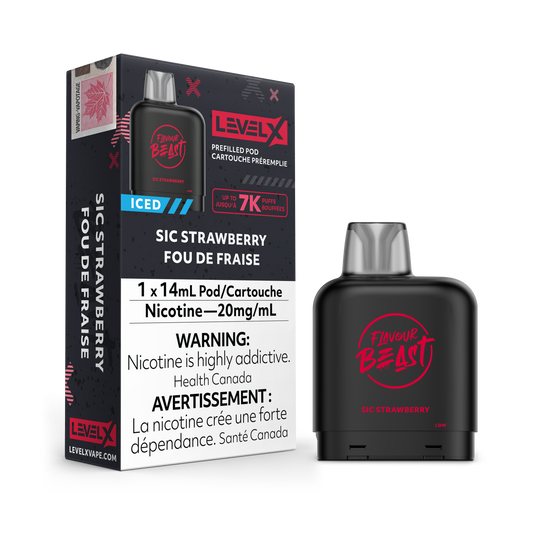 SIC STRAWBERRY ICED - LEVEL X FLAVOUR BEAST (14mL) (FEDERAL)