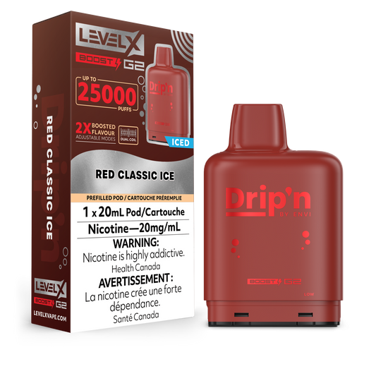 RED CLASSIC ICE - LEVEL X DRIP'N BOOST (20mL) (FEDERAL)