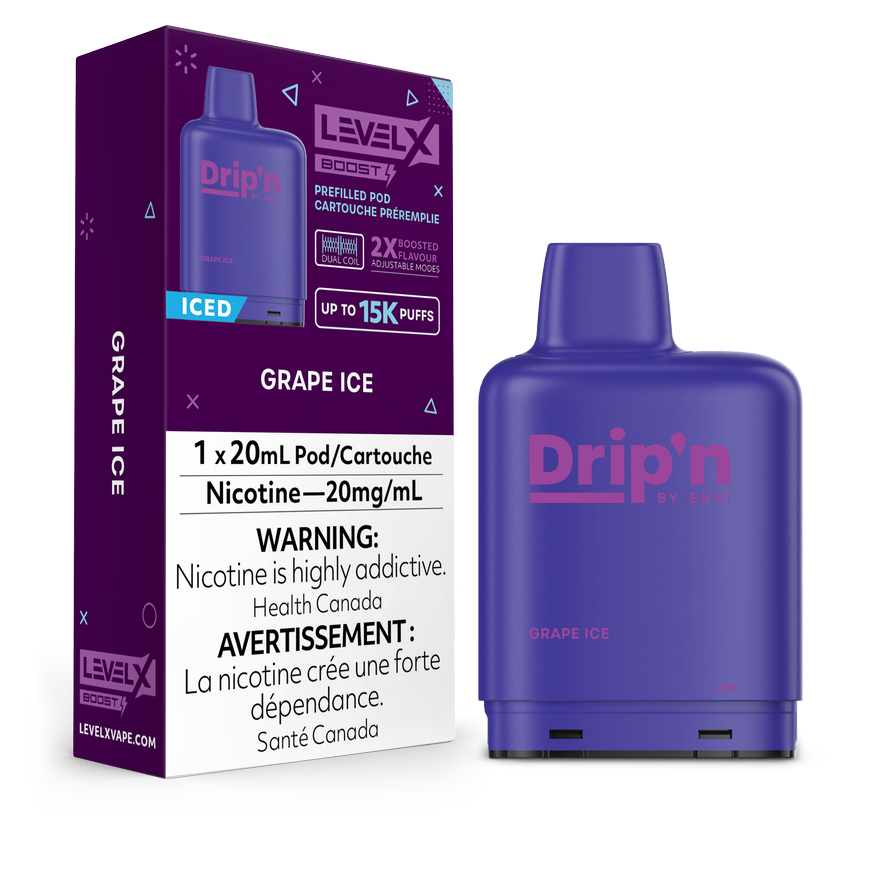 GRAPE ICE - LEVEL X DRIP'N BOOST (20mL) (ONTARIO)