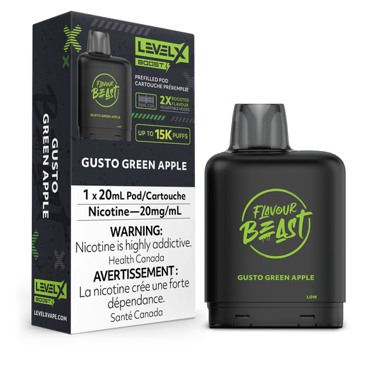 GUSTO GREEN APPLE - LEVEL X FB BOOST (20mL) (FEDERAL)