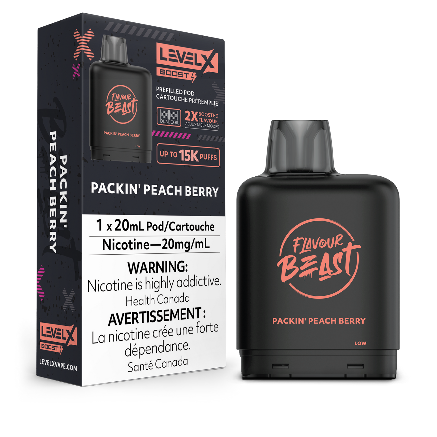 PACKIN' PEACH BERRY - LEVEL X FB BOOST (20mL) (ONTARIO)