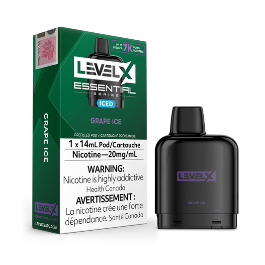 GRAPE ICE - LEVEL X POD ESSENTIAL SERIES 14mL (ON)TARIO)