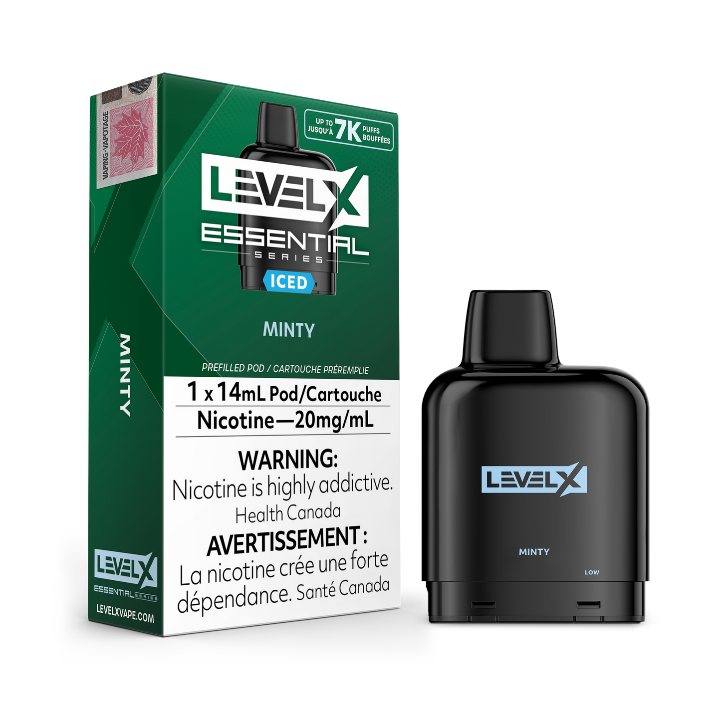 MINTY ICE - LEVEL X POD ESSENTIAL SERIES 14mL (FEDERAL)
