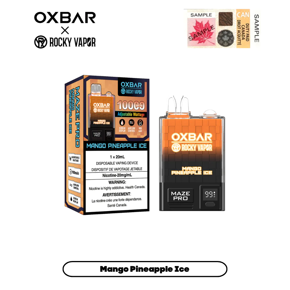 MANGO PINEAPPLE ICE - OXBAR MAZE PRO BY ROCKY VAPOR (FEDERAL)
