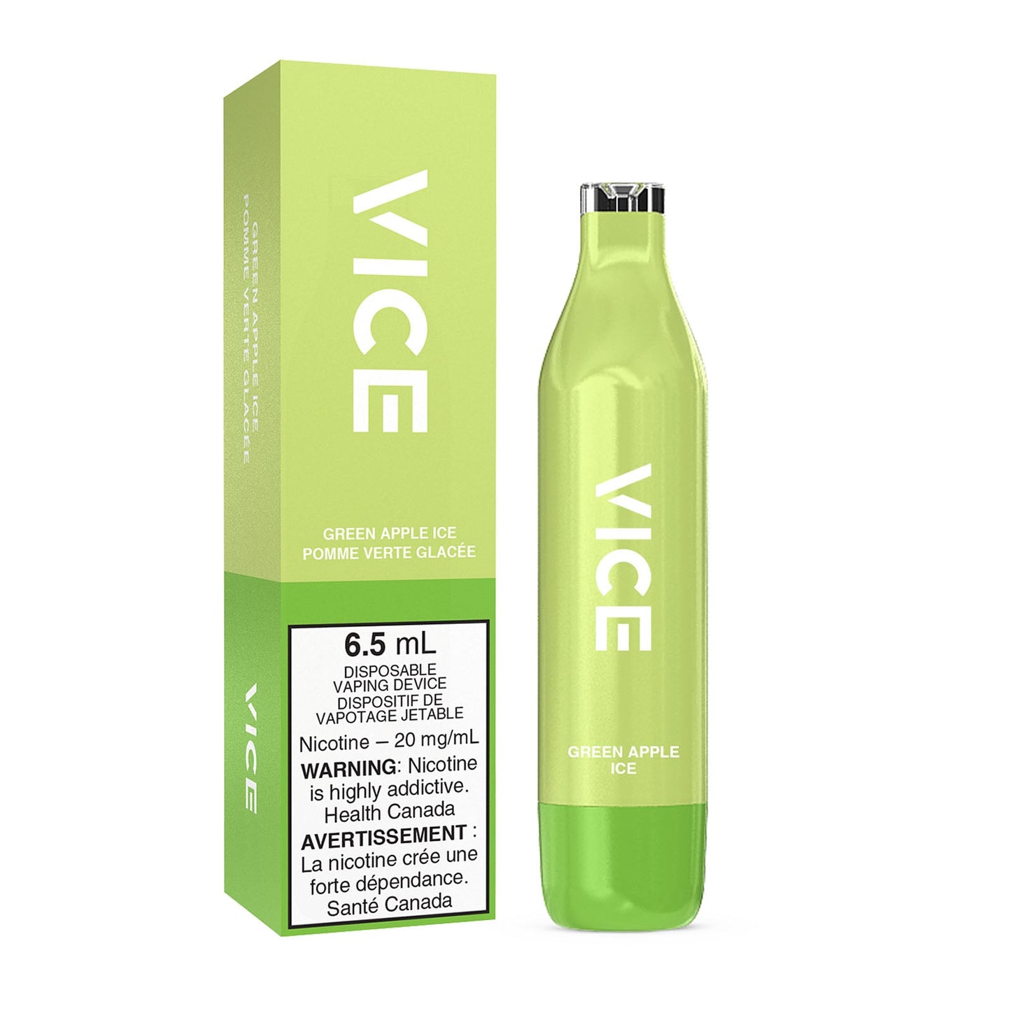 VICE 2500 DISPOSABLE - GREEN APPLE ICE (FEDERAL)