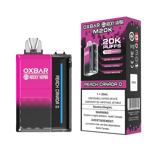 PEACH CANADA D - OXBAR M20K BY ROCKY VAPOR (ONTARIO)