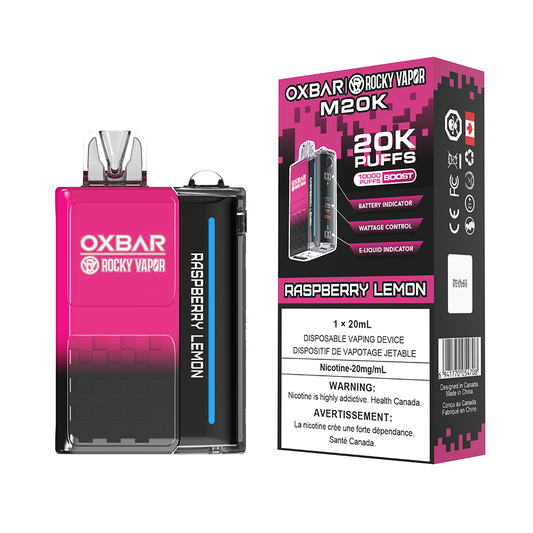 RASPBERRY LEMON - OXBAR M20K BY ROCKY VAPOR (FEDERAL)