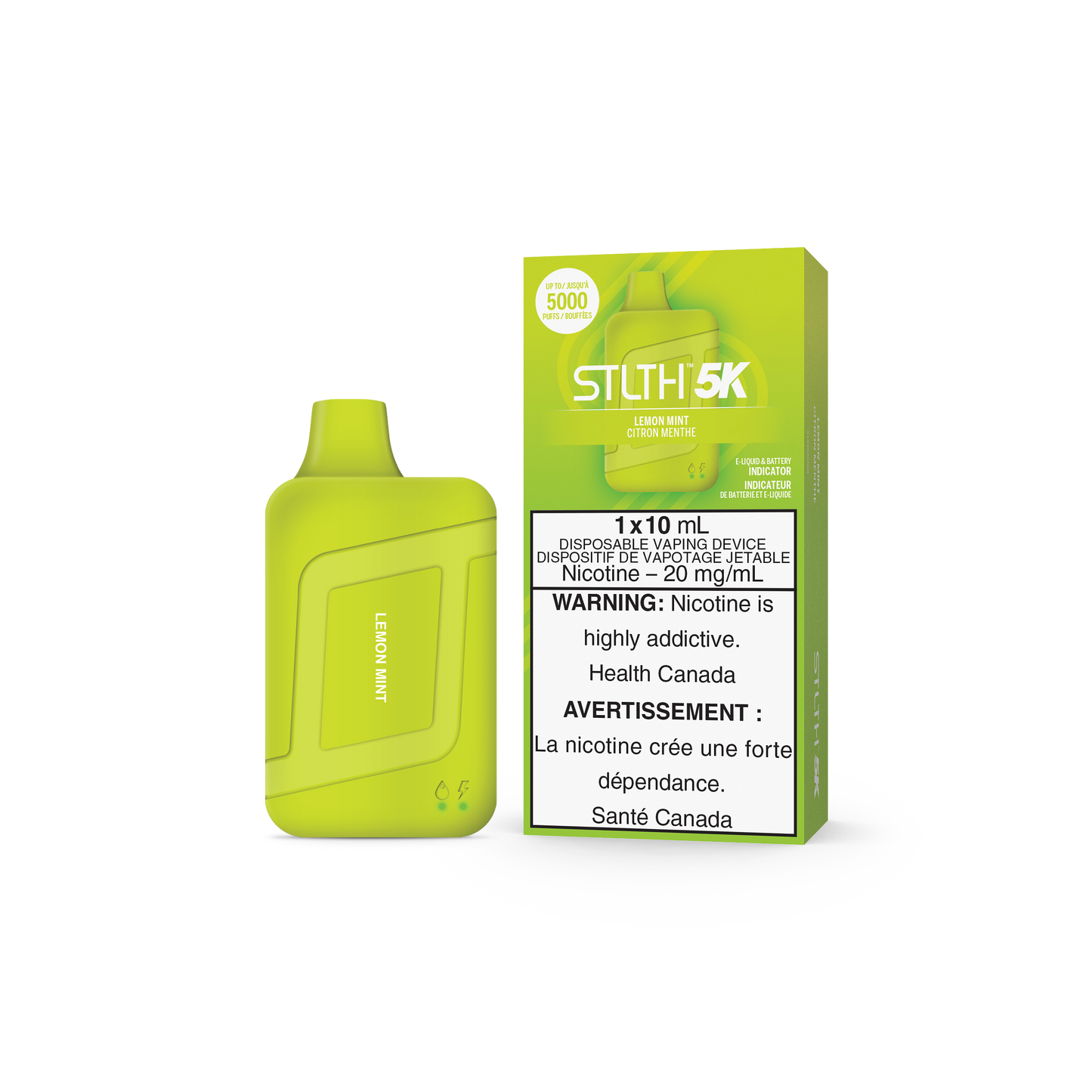 STLTH BOX 5K DISPOSABLE- LEMON MINT (FEDERAL)