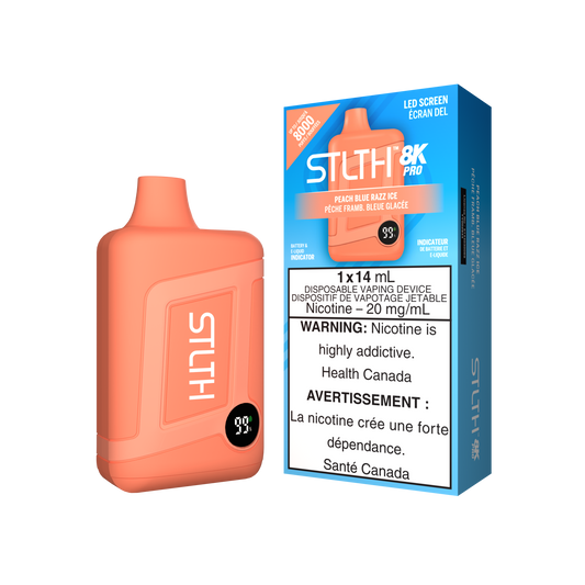 STLTH BOX 8K PRO DISPOSABLE - PEACH BLUE RAZZ ICE (ONTARIO)