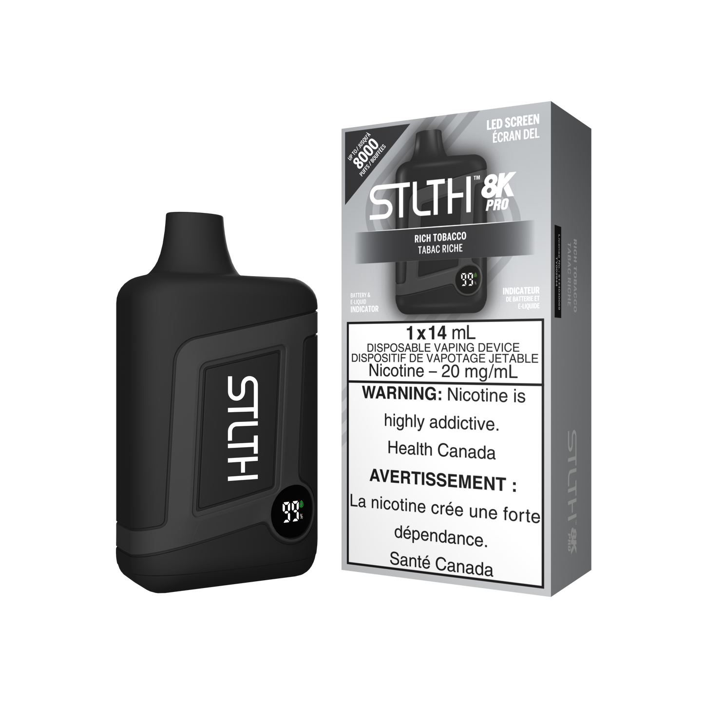 STLTH BOX 8K PRO DISPOSABLE - RICH TOBACCO (FEDERAL)