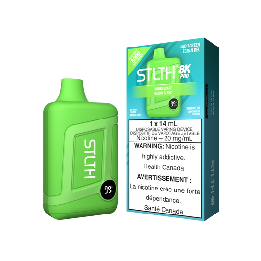 STLTH BOX 8K PRO DISPOSABLE - WHITE GRAPE (NON ICED) (FEDERAL)