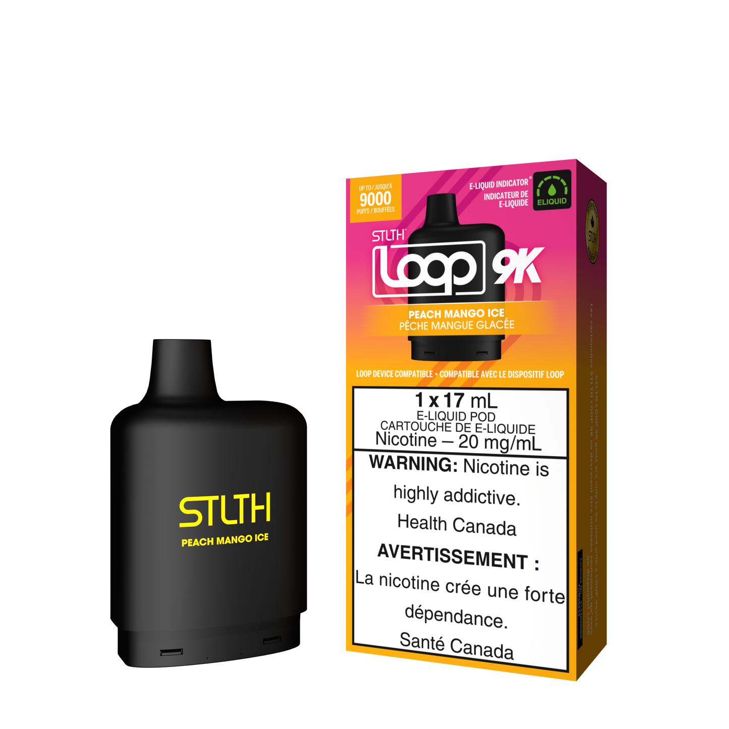 STLTH LOOP 9K POD - PEACH MANGO ICE (FEDERAL)