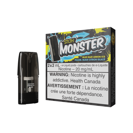 STLTH MONSTER POD PACK BLUE RAZZ LEMON ICE (FEDERAL)