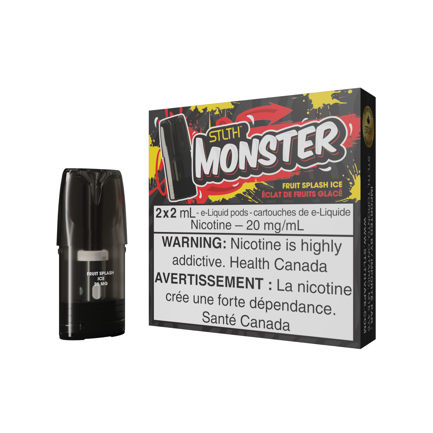 STLTH MONSTER POD PACK FRUIT SPLASH ICE (FEDERAL)