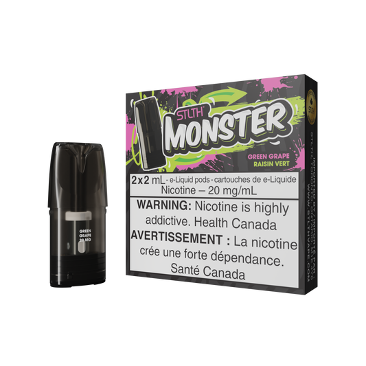 STLTH MONSTER POD PACK GREEN GRAPE (FEDERAL)