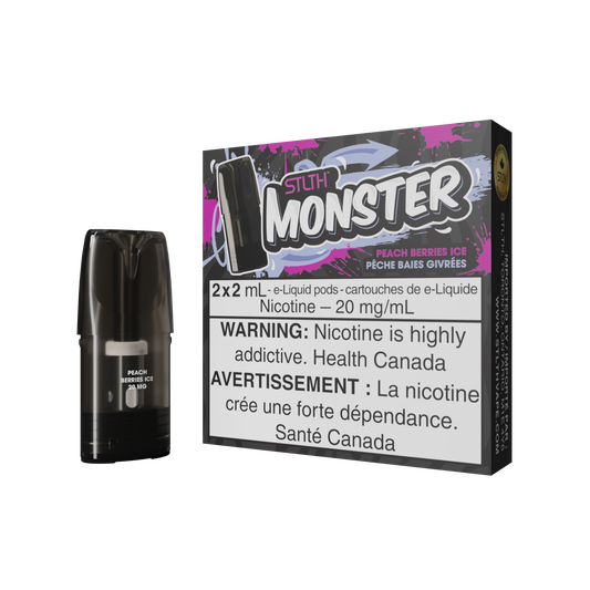 STLTH MONSTER POD PACK PEACH BERRIES ICE (FEDERAL)