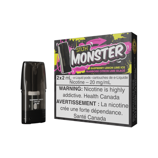 STLTH MONSTER POD PACK RASPBERRY LEMON LIME ICE (FEDERAL)