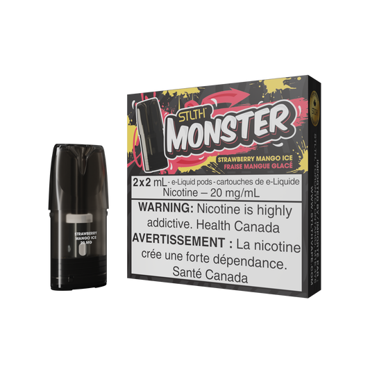 STLTH MONSTER POD PACK STRAWBERRY MANGO ICE (FEDERAL)