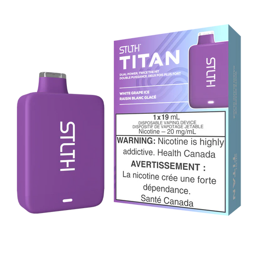 STLTH TITAN DISPOSABLE - WHITE GRAPE ICE (FEDERAL)