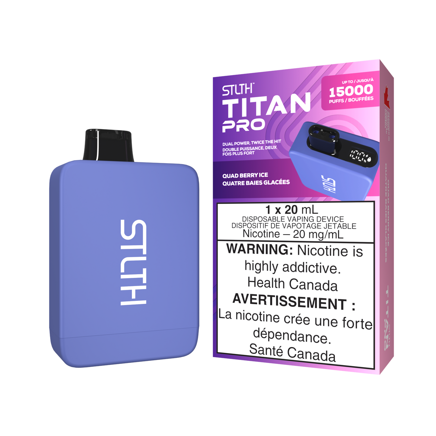 QUAD BERRY ICE - STLTH TITAN PRO (20mL) (FEDERAL)