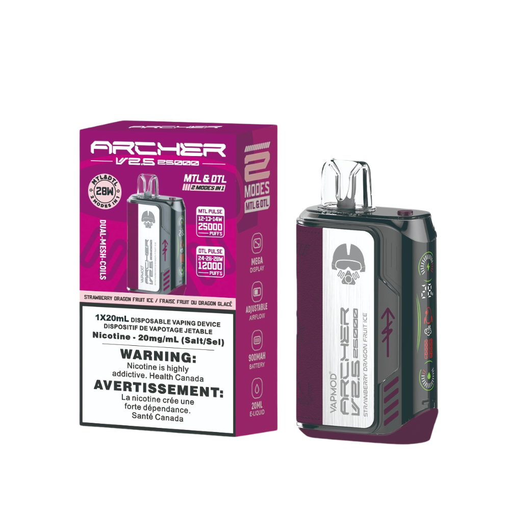STRAWBERRY DRAGON FRUIT ICE - VAPMOD ARCHER V2.5 (ONTARIO)