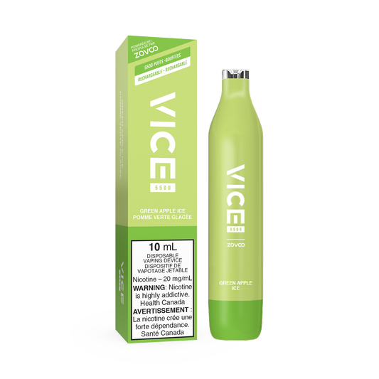 VICE 5500 DISPOSABLE - GREEN APPLE ICE (ONTARIO)