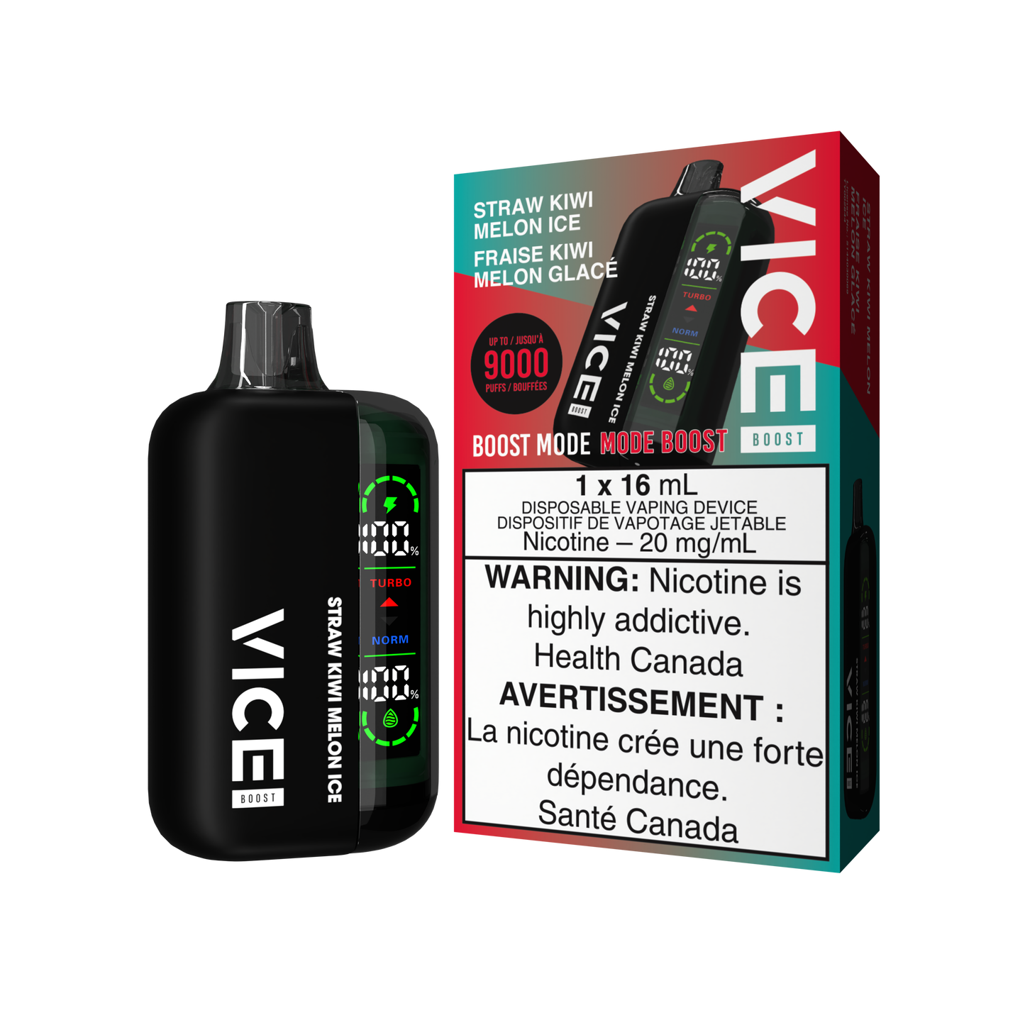 VICE BOOST DISPOSABLE - STRAW KIWI MELON ICE (ONTARIO)