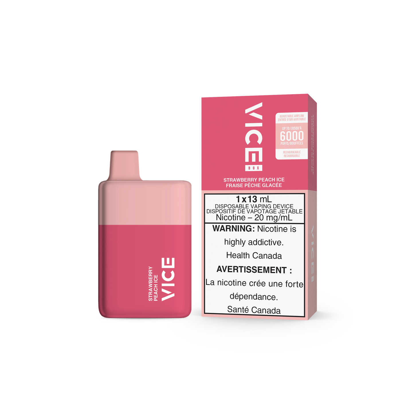VICE BOX DISPOSABLE - STRAWBERRY PEACH ICE (FEDERAL)