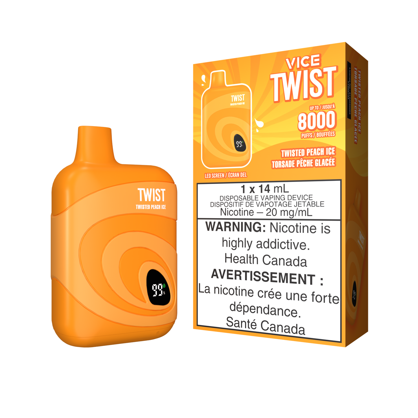 VICE TWIST DISPOSABLE - TWISTED PEACH ICE (FEDERAL)