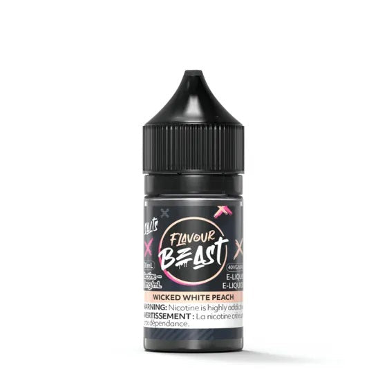 WICKED WHITE PEACH - FLAVOUR BEAST E LIQUID (30mL) (ONTARIO)