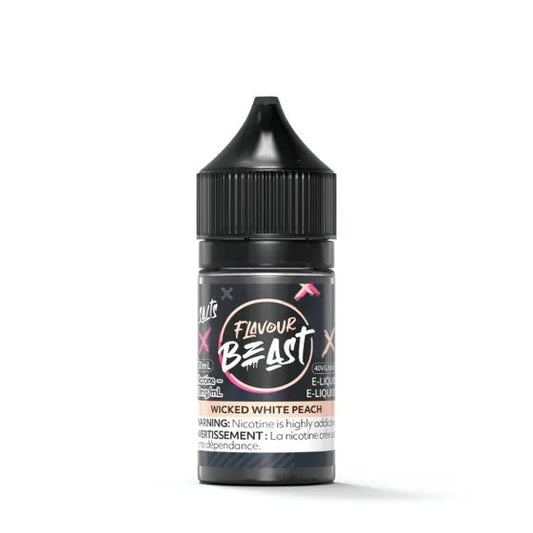 WICKED WHITE PEACH - FLAVOUR BEAST E LIQUID (30mL) (ONTARIO)